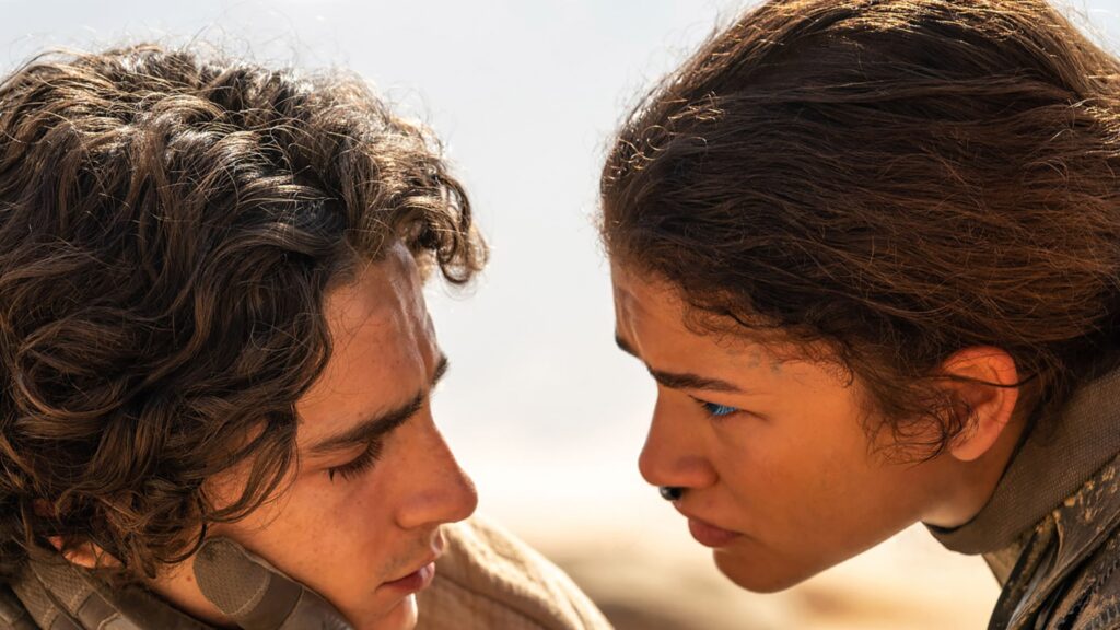 Zendaya and Timothée in Dune: Part Two