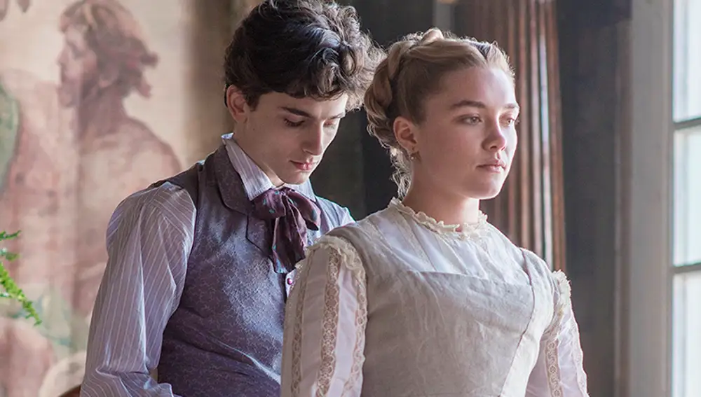 Florence Pugh and Timothée Chalamet shared a scene in Little Women.